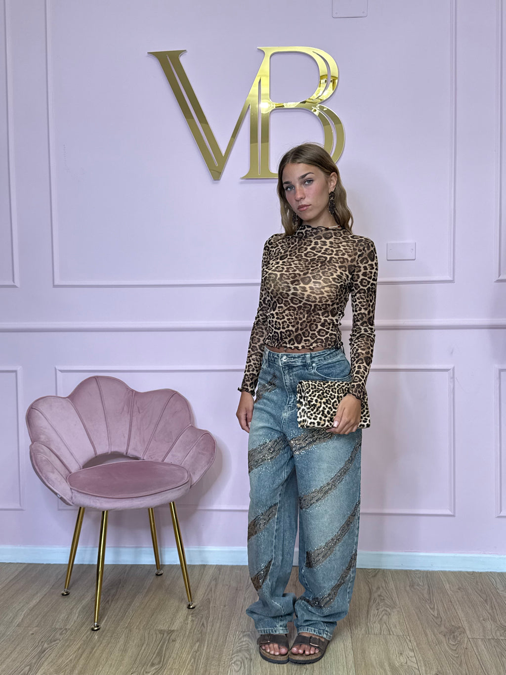 Maglia velata Animalier