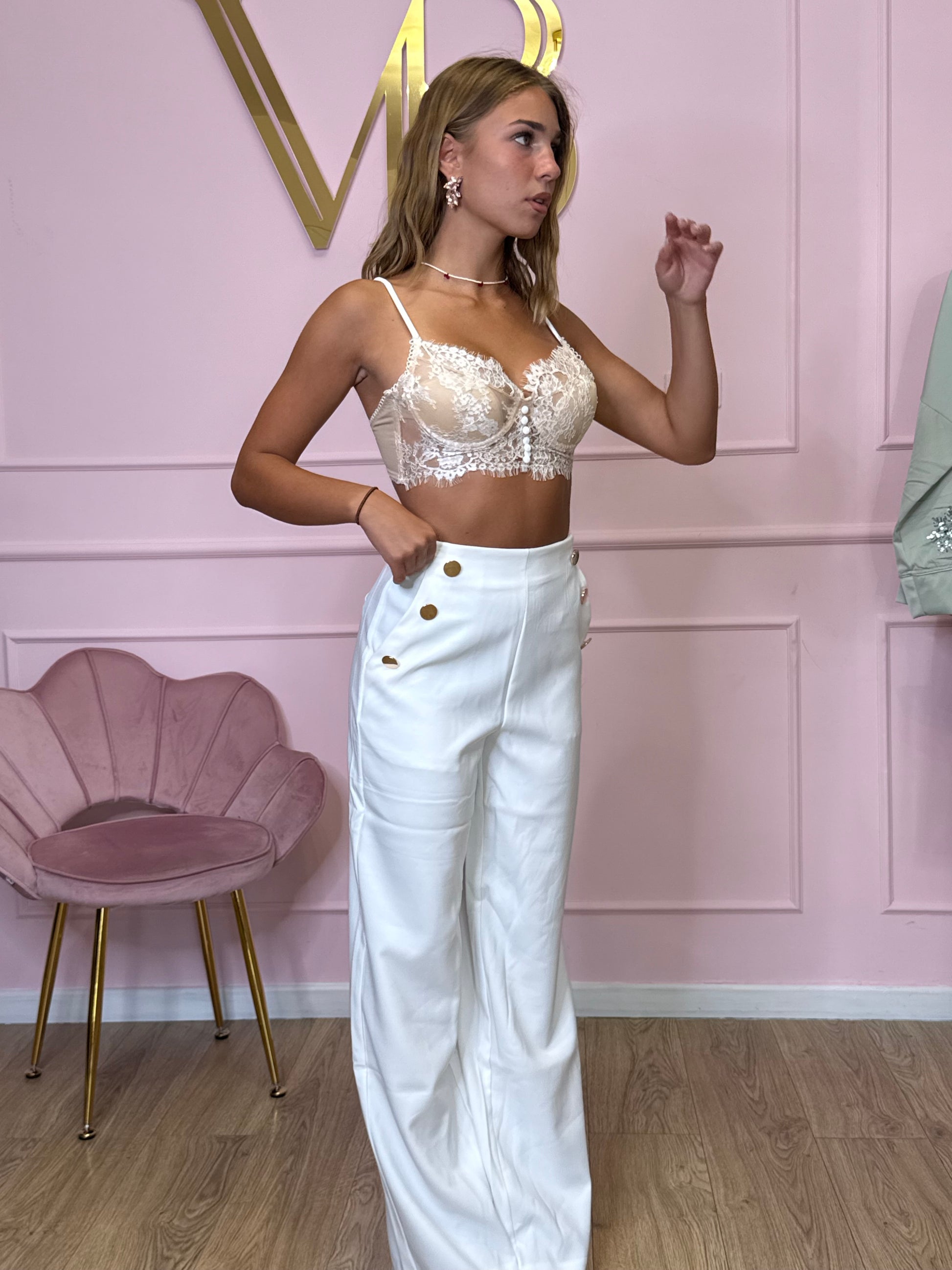 Pantalone white gold