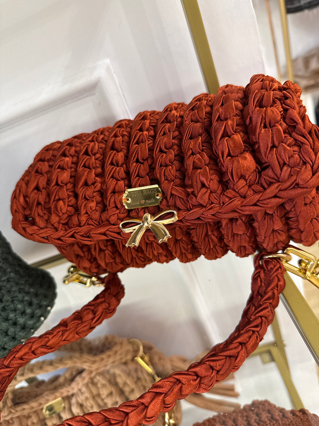 Borsa cilindro ruggine